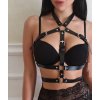 STD Grace Harness – nastaviteľný hrudný postroj (O/S, čierny)