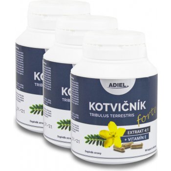Adiel Kotvičník zemný FORTE s vitamínom E 3×90 cps.