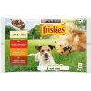 Friskies Adult hovädzina a mrkva kura a hrášok jahňa a zelené fazuľky v želé 4 x 85 g