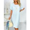 Fashionweek Voľné šaty zo vzdušnej viskózy s príveskom pre moletky IT-UMMA Farba: jasne modrá, Veľkosť: Universal