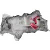 Nálepka 3D diera na stenu Káva a koláče 95x73 cm