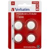 Verbatim 49531 Lithová gombíková batéria CR2016, 3V, blistr, 4ks