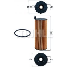 Olejový filter MAHLE Aftermarket GmbH OX 196/1D