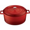 Hrniec LAVA METAL Liatinový hrniec okrúhly 24cm - červený (LVYTC24K2R)