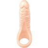Realistixxx Double F - realistický dildo s krúžkom na penis (prírodný)