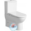 SAPHO - JALTA WC kombi s bidetem Clean Star, Rimless, spodný/zadný odpad, biela LB402-1