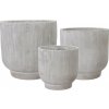 Wikholmform Betónový kvetináč NOLA V.21/18/15cm SET/3ks sivý