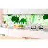 Samolepiace tapety za kuchynskú linku, rozmer 350 cm x 60 cm, zelené listy, DIMEX KI-350-010