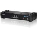 Aten CS-1764A 4-Port DVI USB 2.0 KVMP Switch, 4x DVI-D Cables, 2-port Hub, Audio