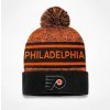 Fanatics Pánska zimná čiapka Philadelphia Flyers Authentic Pro Rink Heathered Cuffed Pom Knit