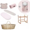 Sleepee Sada Royal Baby s košíkom a matracom Basic ružová + perinka zdarma