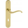 Dverové kovanie MP Cast (OLV), kľučka-kľučka, WC kľúč, MP OLV (mosadz leštená a lakovaná), 72 mm
