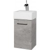 Dreja Skrinka pod umývadlo HOST SZD 35 - D01 Betón / Úchytka T06 / D01 Betón / Levé