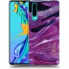 Picasee silikónový prehľadný obal pre Huawei P30 - Purple glitter