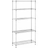 Royal Catering Kovový regál - 35 x 90 x 180 cm - 150 kg - šedý RCMR-1800P19C