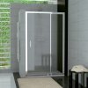 SanSwiss TED 1000 50 22 Jednokřídlé dveře s pevnou stěnou v rovině 100 cm, aluchrom/durlux