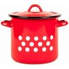 BARAnBARA 6770250 Smaltovaný hrniec s pokrievkou červený s bodkami 10 L