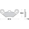 SBS BRZDOVÉ DOŠTIČKY KH159 OFF-ROAD SINTER zlatý PASUJE DO: atv POLARIS TRAIL BOSS, SPORTSMAN, MAGNUM, BIG BOSS