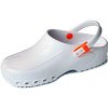 Zdravotnícke ultraľahké kroksy s remienkom, biela farba (Zdravotná obuv)