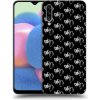 Picasee silikónový čierny obal pre Samsung Galaxy A30s A307F - Separ - White On Black