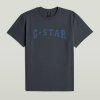 G-Star Raw Tričká s krátkym rukávom D26840 C336 FELT LOGO R T Modrá