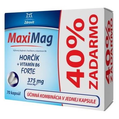 Zdrovit MaxiMag Hořčík 375mg + B6 70 kapsúl
