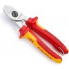 Káblové nožnice Knipex 95 16 165 T - chrómované, viackomponentné VDE návleky (K 95 16 165 T)