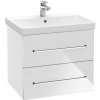 Villeroy & Boch AVENTO skrinka s umývadlom 580x514x452 mm, 2 zásuvky, Crystal White A88900B4 + 41586001