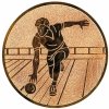Bowling: Hliníkový emblém na trofej Ø 50 mm bronzová