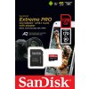 SanDisk MicroSDXC karta 128GB Extreme PRO (R:170/W:90 MB/s, A2 C10 V30 UHS-I) + adaptér