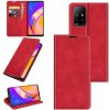 Peňaženkové kožené puzdro MAGNETIC na Oppo Reno 5 Z - Červená