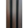 Akustický lamelový panel MDF-teplá čokoládovo hnedá s vlnitými a vertikálnymi vzormi dreva-50x280 cm Colour: Chocolate Brown 2
