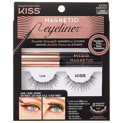 Kiss Magnetické umelé riasy s očnými linkami Magnetic Eyeliner & Lash Kit 02 Tempt