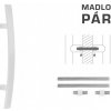 FT - MADLO kód 841C 40x10 mm UN pár BIM - biela matná (FBO)