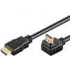 PremiumCord HDMI High Speed+Ethernet kabel, zlacený zahnutý konektor 90° 5m kphdmea5