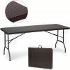 Bestent Cateringový stôl skladací 180cm Brown Rattan