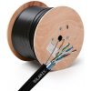 ABCtech Solarix kabel CAT5E FTP drát 305m PE venkovní SAMONOSNÝ, SXKD-5E-FTP-PE-SAM