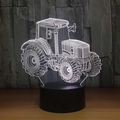3D LED Lampe Kubota Landwitschaftlicher Traktor - PictyourLamp