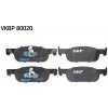 Sada brzdových platničiek, vždy 4 kusy v sade SKF VKBP 80020 (VKBP80020)