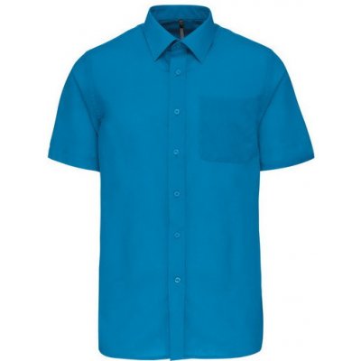 Kariban Košile ACE K551, krátký rukáv, pánská 1TE-K551-Bright Turquoise-M M Tyrkysová jasná