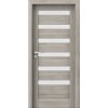 PORTA Doors SET Rámové dvere VERTE HOME D.6 so sklom, 3D fólia Agát strieborný + zárubeň PD-VER-D6_AGATSTRIEB