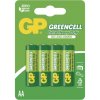 Zinko-chloridová batéria GP Greencell R6 (AA), 4 ks 4ks B1221