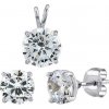 Silvego Súprava strieborných šperkov s čírym krištáľom - náušnice a prívesok JJJS5RC1