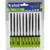 Pilníky ihlové s plastovou rukoväťou, sada 10ks, 150mm, EXTOL CRAFT