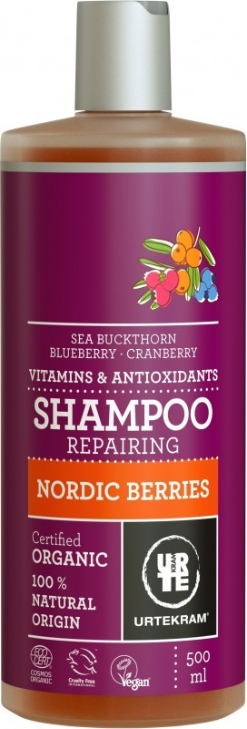 Urtekram šampón Nordic Berries poškodené vlasy 500 ml