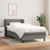 Box spring postel s matrací tmavě šedá 100 x 200 cm textil Šedá 3126142