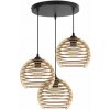 Light Home Závesné svietidlo Timber, 3x drevené tienidlo, o, n