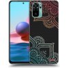 Picasee silikónový čierny obal pre Xiaomi Redmi Note 10 - Kvetinový vzor