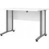 Nábytek PEGAS s.r.o. Psací stůl OFFICE 403/437, Bílá/Silver grey