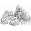 tectake 405813 kombinovaná sada riadu salerno, porcelán, pre 12 osôb, 100dielna - biela